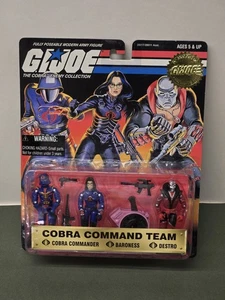 1997 GI Joe Cobra Command Team, Cobra Commander, Destro & Baroness MOC - Picture 1 of 10