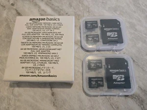 Amazon Basics Micro SDXC Memory Card with Full Size Adapter A2 U3 Read Speed ... - Picture 1 of 8
