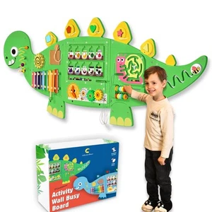 Activity Wall Busy Board, Sensory Wall Panel for Kids, 12 in 1 Learning Activ... - Picture 1 of 9