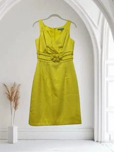 Vestido Antonio Melani Para Mujer Talla 2 Amarillo Bordado Bordado Fiesta Evento $199 - Imagen 1 de 19