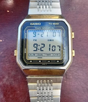 Reloj Pulsera Digital Calculadora Sensor Táctil Casio TC-600G Vintage Para Hombre Años 80 Foto 1 de 4