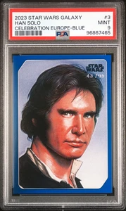 2023 Star Wars Galaxy - Han Solo - Blue #43/99 - PSA Mint 9 - Picture 1 of 2