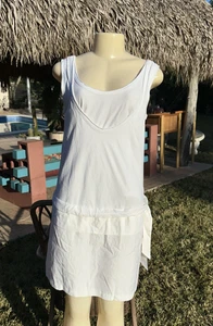 MARNI WEISSES BAUMWOLLKLEID MIT KORDELZUGDETAIL FREIZEIT TANK Gr. 38 MADE IN ITALY - Bild 1 von 20