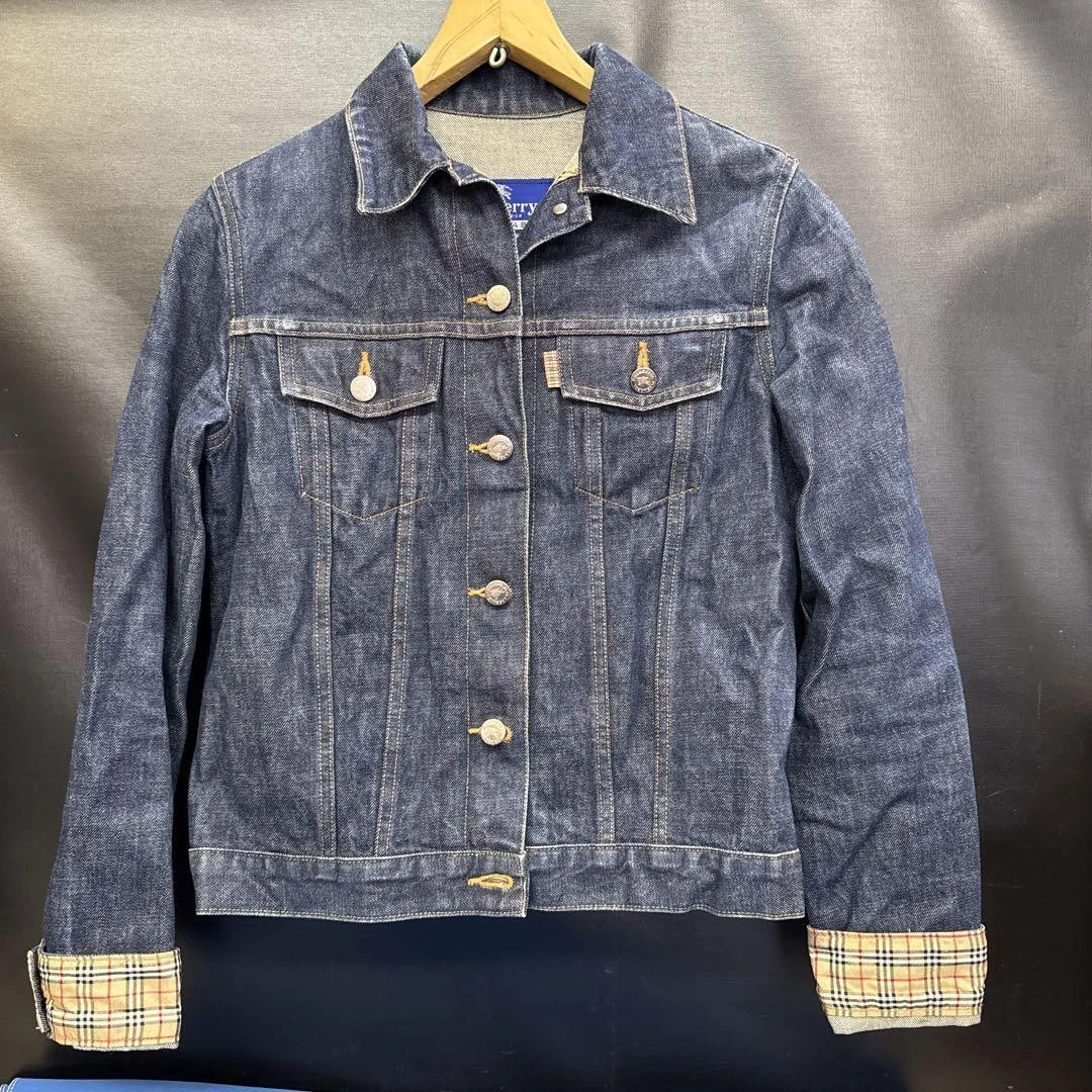 BURBERRY BLUE LABEL Denim Jean Jacket 38 Width 15.74