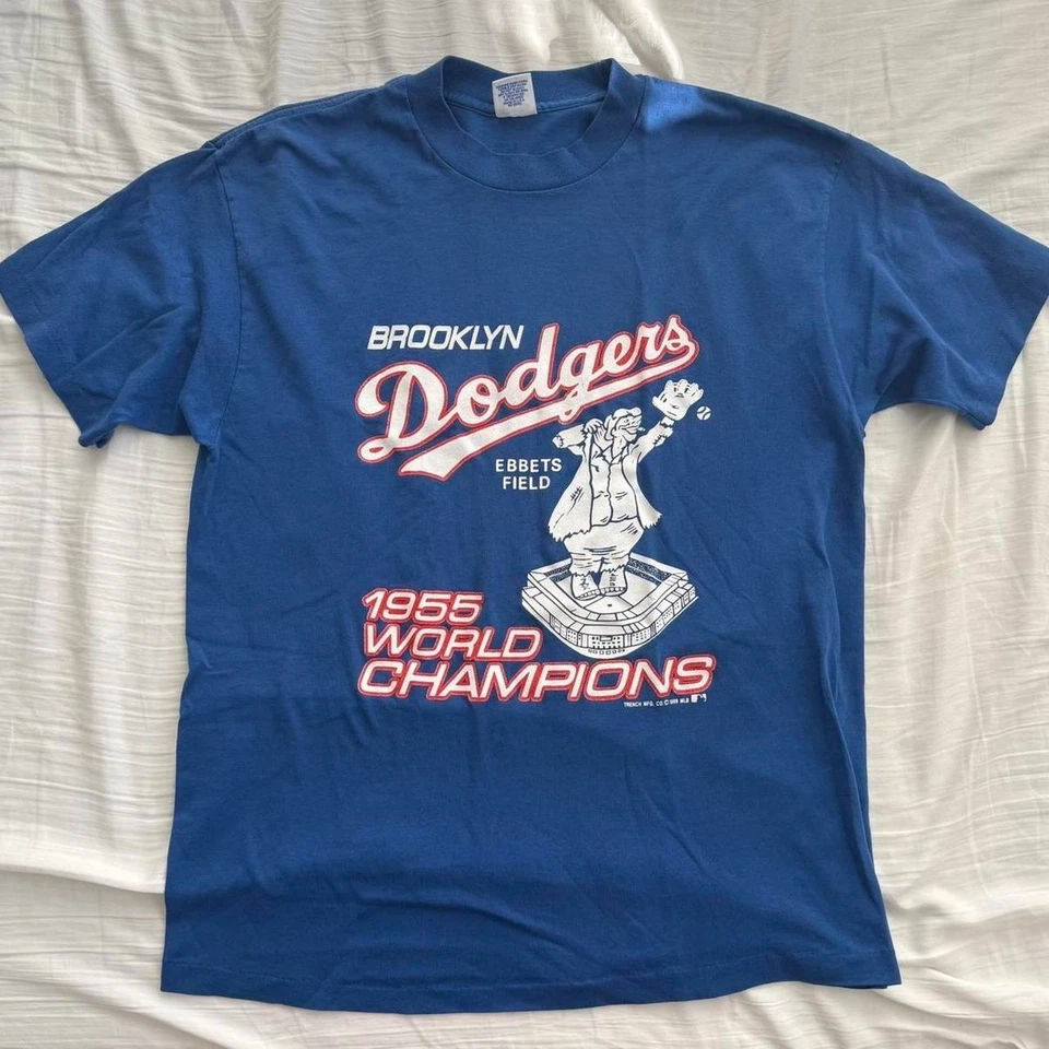Camisa De Colección Brooklyn Dodgers 1955 Campeones del Mundo Manga Corta KV41370 Foto 1 de 1