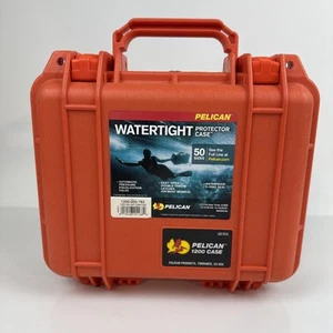 Pelican 1200 Case with Foam (Orange) - Picture 1 of 11