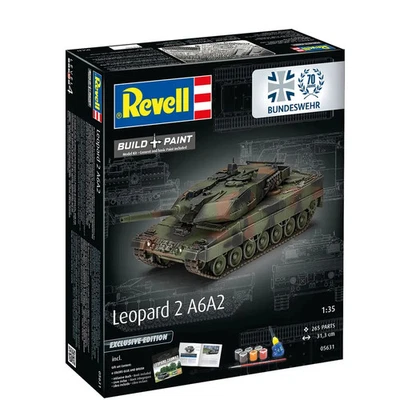 70 Jahre Bundeswehr: Leopard 2A6MA2 Exclusive Edi, Revell Modellbausatz mit Basi - Bild 1 von 4