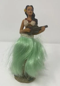 Statuina vintage gesso hawaiano hula girl nodder bobble ukulele aloha - Foto 1 di 11