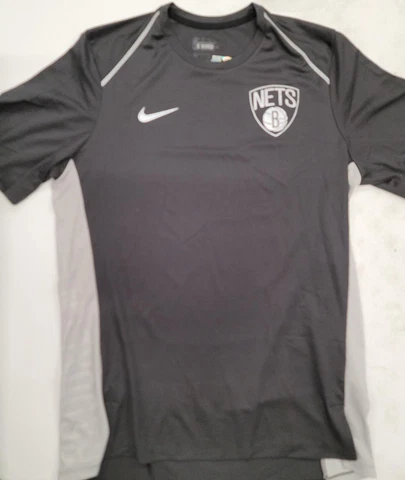 30113 Nike BROOKLYN NETS Game USED AUTHENTIC Short Sleeves Shooting SHIRT COA Cover