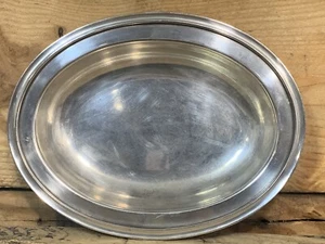 Vintage Poole Serving Tray Oval Silver Plate English EPNS 8297 9.5” - Picture 1 of 7