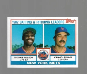 Wilson/Swan 1983 Topps #621 Batting & Pitching Leaders New York Mets - Picture 1 of 2
