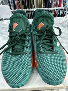 Used Men’s Adidas Pro Bounce Tennis Shoe Size 7.5 Miami  Hurricanes - Picture 1 of 13