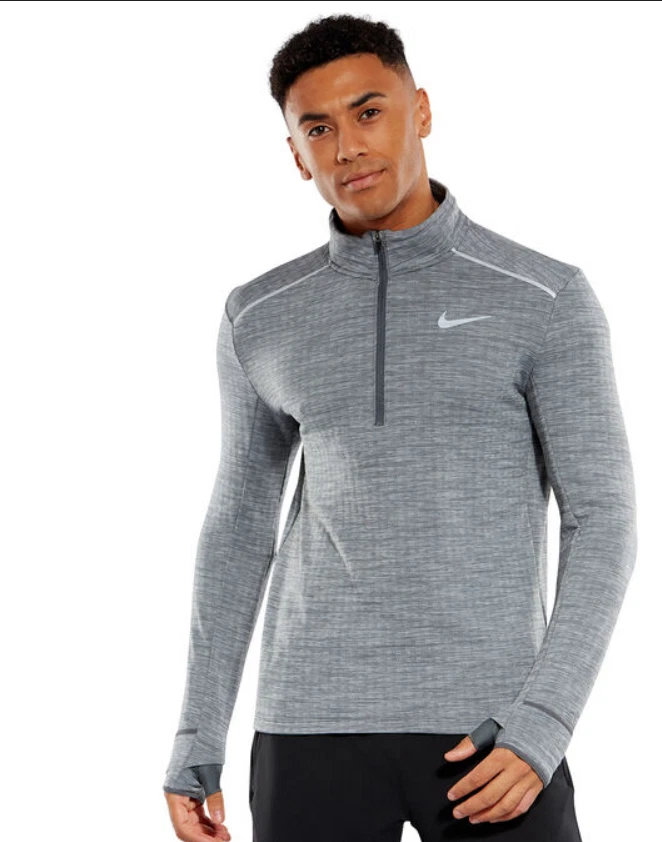 Nike Para Hombre Therma Element 1/2 Cremallera Manga Larga Camisa para Correr S Gris Top BV4713 Foto 1 de 1