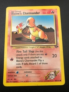 Blaine's Charmander 60/132 Gym Challenge Pokemon Vintage WOTC NM 2000 - Picture 1 of 2