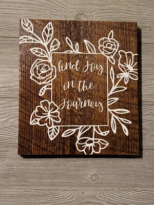 Find Joy In The Journey; Rustic sign made of Knotty Pine 11"x9.75" Handmade - Image 1 of 4