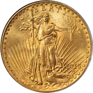 1915-S Saint-Gaudens Gold $20 PCGS MS66 Superb Eye Appeal Strong Strike - Picture 1 of 4