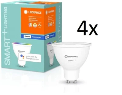 4x Ledvance Smart+ LED Bluetooth GU10 Spot Multicolor EEK:F (Spektrum A-G) - Bild 1 von 4