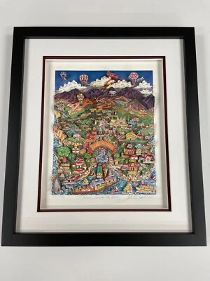 Charles Fazzino 3D Artwork "Forever Santa Barbara" Подписанное и Пронумерованное Deluxe Ed - Изображение 1 из 3
