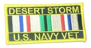 US MARINE VET WÜSTENSTURM AUFNÄHER mit SÜDWESTASIEN SERVICE MEDAILLE BAND - Bild 1 von 4