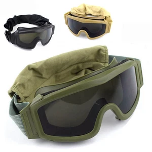 Taktische Schutzbrille Militärische Schießbrille 3 Linsen Army Airsoft Paintball - Bild 1 von 15