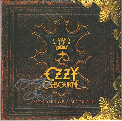 Ozzy Osbourne Autographed Memoirs of A Madman Album Cover