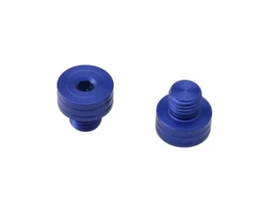 M10 x 1.25mm Blue Clockwise Threaded Mirror Blanking Plugs 2pcs for Motorcycle - Imagen 1 de 2