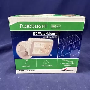 Cooper Lighting MQF150W 150W Halogen Mini Floodlight WHITE New - Picture 1 of 7