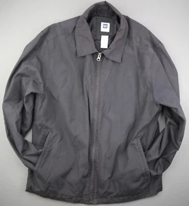 Vintage 2004 Men's Gap Nylon Cotton Blend Jacket Full Zip Black Size Medium - Picture 1 of 9