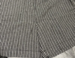 Womens Ex M&S Striped Curve Plus Size Linen Blend Shorts 1X-6X - Picture 1 of 7