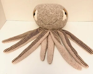 Peluche Mary Meyer FabFuzz SIR SALTZ Pulpo Calamar Beige Marrón Rayas J11 - Imagen 1 de 2