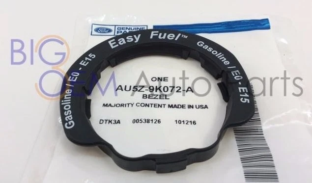 Moldura de tubo de enchimento de tanque de gasolina Ford Lincoln Mercury genuína preta nova fabricante de equipamento original - Imagem 1 de 4