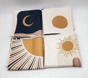 Copricuscino Boho Astratto Sole Tramonto Linea Alba Cactus Montagna 18" lotto di 4 - Foto 1 di 8