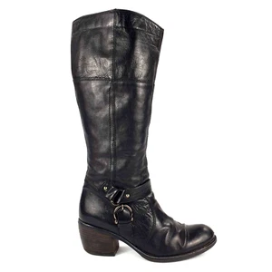 Clarks Botas hasta la Rodilla Tacones de Cuero Negro Talla 6.5 - Imagen 1 de 19