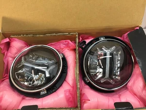 Raxiom J123773 - FITS: 07-18 Jeep Wrangler JK LED Halo Headlights- Black Housing - Picture 1 of 7