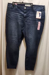Signature Levi Strauss Denim Blue Jeans High Rise Super Skinny Stretch 26S New - Picture 1 of 6