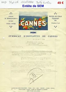 Dept 06 - Cannes - beautiful SEM header for the Syndicat d'Initiative A See!!! - Picture 1 of 2