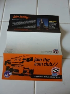 CART WINNER'S CIRCLE MITGLIEDSFORMULAR BROSCHÜRE VON 2001 - Bild 1 von 2