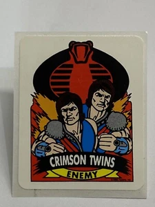 1986 Hasbro Milton Bradley G. I. Joe CRIMSON TWINS Sticker *FREE SHIPPING* - Picture 1 of 1