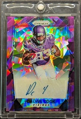 DALVIN COOK Rookie Auto 2017 Panini Purple Cracked Ice Prizm SP /75 RC - Image 1 of 4