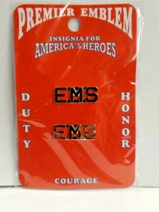 Juego de pasadores de cuello EMS servicios médicos de emergencia letras recortadas en oro p2466 nuevo 3/8 - Imagen 1 de 2