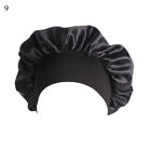 Women Silk Satin Night Sleep Cap Hair Bonnet Hat Head Cover Wide Band Elastic