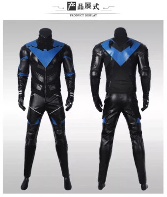 Batman: Gotham Knight Nightwing Cosplay Battle Men Costume Outfit Halloween Suit - Image 1 of 4