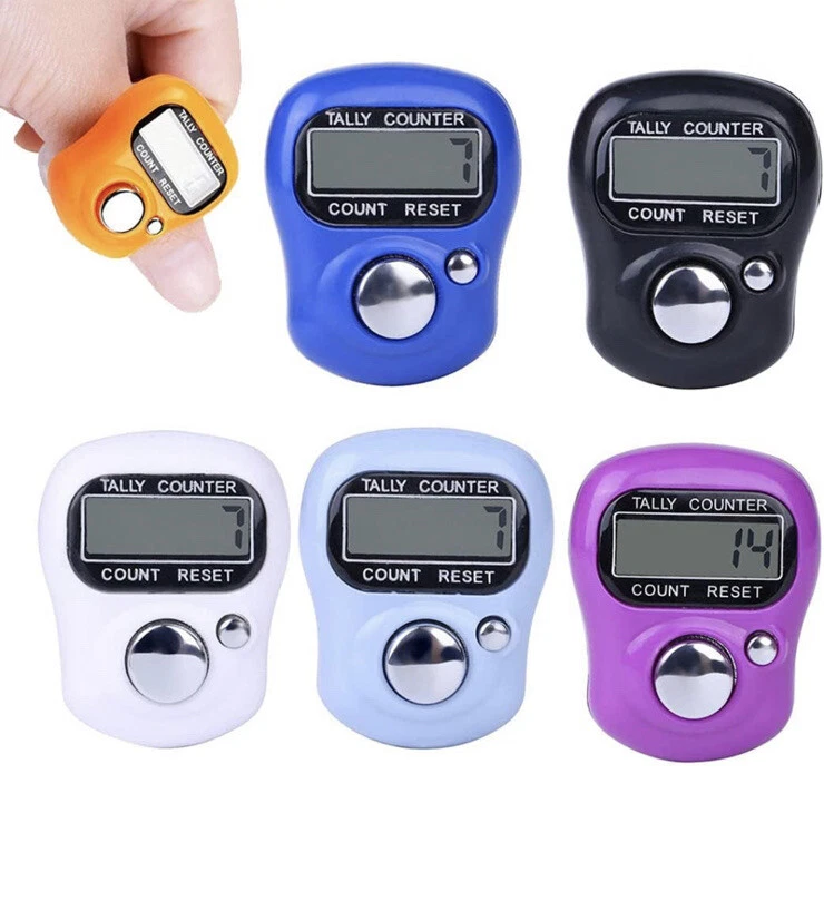Digital Electronic Tally Counter  Mini Finger Ring LCD Timer Tasbi Tasbee - Image 1 of 4