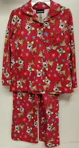 NEW Joe Boxer Pajama Set Button Up Long Sleeve~pants 4T toddler Deer Bowtie Star - Picture 1 of 6