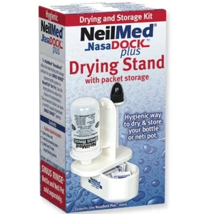 NeilMed NasaDOCK Plus Hygienic Drying Stand with Packet Storage Kit 100% Natural - Picture 1 of 5