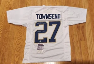 Mike Townsend signed handsigniert weiß #27 Trikot Notre Dame irisch beschriftet JSA - Bild 1 von 2