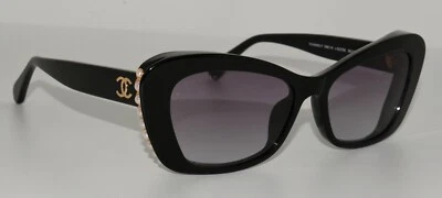 NUEVAS GAFAS DE SOL CHANEL 5481-H c.622/S6 NEGRO ORO PERLA/GRIS DEGRADADO 56MM Foto 1 de 4