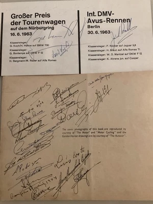 Formel 1 Autogramme 1952 1963 Autograph Signiert Unterschrift Formula 1 Racing - Bild 1 von 4