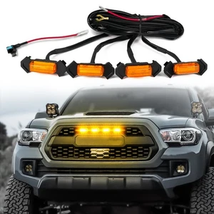 OPT7 Amber LED Grille Light Kit 4PC for Toyota Tacoma TRD Pro 2016-2023 - Picture 1 of 7