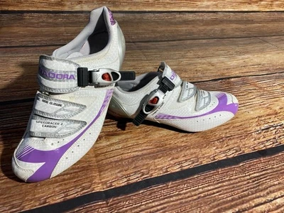 DIADORA Zapatos de Ciclismo de Carretera Botas de Bicicleta de Carretera 3 Pernos Damas Talla EU40 cs831 Foto 1 de 4